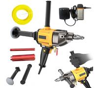 Electric Handheld Punch Machine, 3-Speed Adjustable Brushless Drill with Water Pump & Shoulder Rest, Ideal for DIY Home Projects