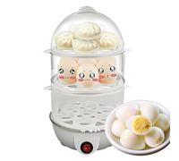 Electric Hard Egg Cooker with 3 Cooking Levels - Safe Steamer Kitchen Appliance For Home And Business