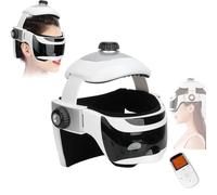 Electric Head Massager, Acupressure Scalp Massage Helmet, Eye Heat Compress Massagers with Music, 3 Massage Modes for Stress Relief, Improve Sleep