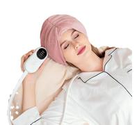 Electric Head Massager, Electric Scalp Massager, Air Compression 360°Deep Scalp Massagers, 3 Massage Modes and 3 Temperature Levels for Migraines, Tension Headache Relief(Pink)