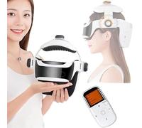Electric Head Massager Scalp Massager with Heat, Kneading, Air Compression - Suitable for Headache, Stress Relief, Deep Sleep - Eye & Neck Massage Helmet