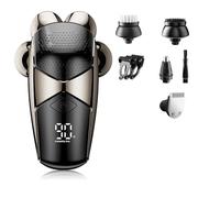 Electric Head Shaver for Bald Men - Rotary Razor for Smooth Shaving, 3D Floating Heads, Wet & Dry Use, LED Display, Cordless Rechargeable Mens Grooming Kit for Head and Face