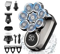 Electric Head Shaver for Men, 8D Upgraded 6-in-1 Head Shaver for Bald Men, Waterproof Wet/Dry Electric Shaver Razor Beard Grooming Kit Cordless Rechargeable