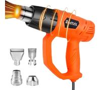 Electric Heat Gun for Crafts, Paint Stripping, Heat Shrink, Vinyl Wrap, Candle Making, Resin, DIY, 2000W Professional Heat Gun Dual Temp with 300℃ & 600℃ Temperature Modes, Handheld Hot Air Gun,Orange