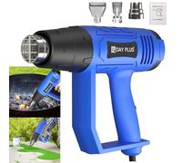 Electric Heat Gun Kit, 2000W Professional Hot Air Gun Tool with 3 Nozzles, Corded Hot Air Gun Blowers 300℃/600℃ Temperature Control with 2 Air Flow Modes Heater for Wallpaper Stripping Shrinking PVC