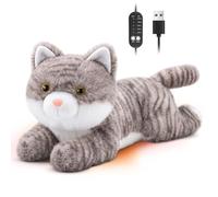 Electric Heat Pad for Period, Back Pain Relief - Menstrual Heating Heated Pad USB Powered - Cat Plush Portable Stuffed Animal - Funny Women Teenage Girls Mum Cat Lovers Birthday Gifts
