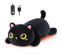 Electric Heat Pad for Period, Back Pain Relief - Menstrual Heating Heated Pad USB Powered - Cat Plush Portable Stuffed Animal - Funny Women Kids Teenage Girls Mum Cat Lovers Birthday Gifts