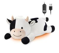 Electric Heat Pad for Period, Back Pain Relief - Menstrual Heating Heated Pad USB Powered - Cow Plush Portable Stuffed Animal - Funny Women Kids Teenage Girls Mum Christmas Birthday Gift Ideas