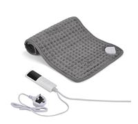 Electric Heat Pad with Automatic Switch Off 30x60cm 9 Heat Settings Energy Efficient Heating pad for Back Neck Shoulder Belly Heating Technology Detachable Controller Heat pad (Grey, 30cm x 60cm)