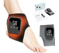 Electric Heated 3-in-1 Foot Massager for Neuropathy Ankle Pain Relief And Circulation, Wireless & Portable Heating Foot Massager Feet Warmer Devices Machine for Home Bed Office Travel (1PCS Gray)