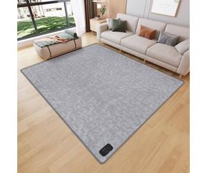 Electric Heated Area Rug - Modern Carbon Crystal Heated Floor Mat for Office and Home, Warm Heated Carpet with Thermostat