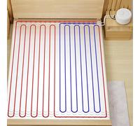 Electric Heated Area Rug with Dual Temperature Control and Water Circulation, Portable Foot Warmer for Under Desk, Tatami, Bed, and Floor Use