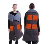 Electric Heated Blanket for Men Women Wearable Wrap Shawl USB Electric Heated Throw Warming Vest Shawl Lap Robe Portable Heating Pad Blanket with 3 Heating Settings for Home,Office,Travel,Hiking