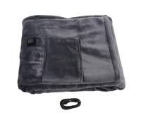 Electric Heated Blanket, Small 5V Quick Heating Thickening Flannel USB Electric Throw Blanket (Grey)
