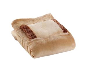 Electric Heated Blanket - Soft Flannel and Lambskin Material, Size Twenty-Three Points Six Two for Thirty- Points Five Inches, USB Rechargeable Thermal Blanket, Controll