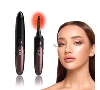 Electric Heated Eyelash Curler - USB Rechargeable with Fast 10s Heat-Up, 24-Hour Long-Lasting Hold, 4 Adjustable Heating Modes & LED Display - Essential Makeup Tool for Perfect Lashes (Black)