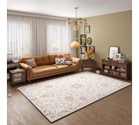 Electric Heated Floor Mat, Indoor Heating Carpet, Plush Area Rug Heater with Thermostat and Timer, Perfect Foot Warmer for Home and Office Use