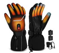 Electric Heated Gloves for Men Women, 7.4V 6000mAh Rechargeable Battery, Instant Warmth Thermal Hand Warmers, Waterproof Touchscreen Gloves for Skiing, Motorcycling, Cycling, Hiking, Hunting, XL