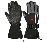 Electric Heated Gloves with Touch Screen,USB Rechargeable 7.4V 3000MAH Battery Heating Gloves for Men Women,3 Temperature Level Heating Battery Powered Windproof Gloves for Outdoor Warm Motorcycle,L