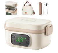 伟 祥 Electric Heated Lunch Box, Portable Auto Electric Heated Lunch Box with Bag and Removable Inner, 550ml/750ml Large Capacity, 6 Temperature Settings, Self Heating Lunchbox for Travel, Office