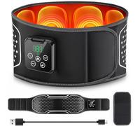 Electric Heated Massage Belt - Back Heat Pad, Heated Waist Belt, 4 Heating Levels, 10 Timer Settings, Relieves Back and Waist Pain, Relaxing Muscles, Gift for Men and Women