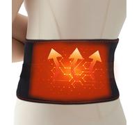 Electric Heated Massage Belt, Wide Design Back Heat Pad, Heated Massage Motors with 5 Heating Levels, 3 Vibration Settings, Waist Wrap Beltfor for Lower Back Pain Relief Relax Muscles(Black)