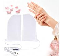 Electric Heated Mittens for Paraffin Wax Hand Treatment, 2 Heat Settings Fast Heating SPA Mitts, Red Light Wax Gloves for Manicure, Dry Cracked Hands Moisturiser, Reusable Beauty Warmer
