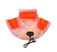 Electric Heated Neck Pillow, Heating Pad for Neck and Shoulders - Heated Neck Shoulder Bandage with 3 Gears and Massager - Fast Heating Pad for Men and Women Automatic Outs
