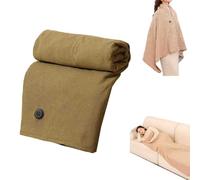 Electric Heated Shawl Wrap for Women,Portable Heating Blanket Shawl,Fast Heating USB Blanket Shawls with 3 Heating Levels,Soft Zipper Wearable Blankets Shawls for Outdoor,Home (Green)