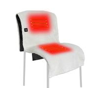 Electric Heated Sherpa Chair Pad with Adjustable Temperature Controls for Sofa Couch - Warm Comfortable Seating Experience Colder Seasons
