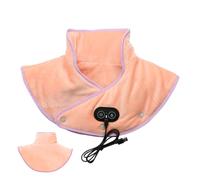 Electric Heated Shoulder Pad | Neck Heating Pad with Massager and 3 Heat Settings | Fast Heated, Vibration Massage Wrap for Neck, Shoulders and Back