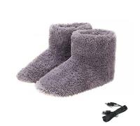 Electric Heated Slippers for Adults Plush Foot Heater with Rechargeable USB Electric Heating Technology Far-infrared Rays Emission for Deep Tissue War