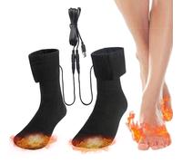 Electric Heated Socks For Men & Women, USB Heating Stockings, Rechargeable Cold-Proof Quick Heating Long Foot Warmer Socks,Breathable Heated Sock For Outdoor Sports, Hiking, Traveling, Walking