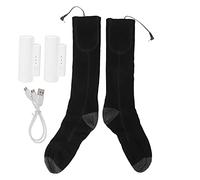 Electric Heated Socks, Rechargeable Battery Thermal Socks, Soft Thicken Cotton USB Heated Socks with 3 Heat Settings for Skiing Fishing Outdoor Indoor Use