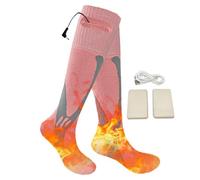 Electric Heated Socks - Rechargeable Warming Socks, Soft Moisture Wicking Fabric, Adjustable Portable Thermal Heating Levels | Steady Foot Warmth for winter hiking skiing camping fishing outdoor