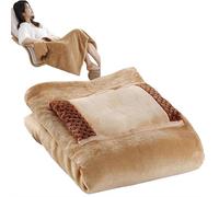 Electric Heated Throw Blanket, USB Rechargeable Soft Flannel Electricity Over Blankets, Portable Warming Electric Throw for Home, Office, Car, Camping, Travel