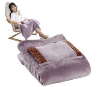 Electric Heated Throw Blanket, USB Rechargeable Soft Flannel Electricity Over Blankets, Portable Warming Electric Throw for Home, Office, Car, Camping, Travel