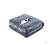 Electric Heated Throw Soft Flannel Over Blanket 9 Heat Settings 9 Hour Timer 130 x 180 cm Geepas Grey One Size