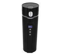 Electric Heated Travel Mug,450ml Smart Temperature Control Low Noise Black Smart Heating Car Cup for Travelling Camping