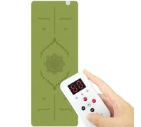 Electric Heated Yoga Mat, 5mm Thicken PU+Natural Rubber Soft Mat Non-slip Training Mat, Temperature Adjustable 40-60℃, For Yoga, Pilates And Gymnastics