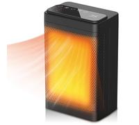 Electric Heater, 1500w Ceramic Heater with, Overheating & Tip-Over Protection, Portable Personal Electric Heater for Office Home Garage, 60°Oscillating Heater with Thermostat, 3 Modes 8H Timer