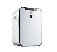 Electric Heater 25L Mini Fridge with Digital Display Cooling and Warming Function Portable Car Refrigerator for Travel Outdoor & Home Use (Cyan/champagne Gold)