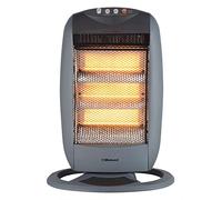 Electric Heater 3 Bar Halogen Heater with 3 Heat settings Heaters for Home, 1200W Portable Heater 90 Degree Oscillation Room Heater Compact Carry Handle Heaters Safety Tip Over Switch Gray