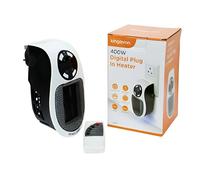Russell Hobbs RHPH2001 500W Ceramic Plug Heater, Adjustable thermostat, 12 Hour Timer & LED Display, 2 Fan Speeds