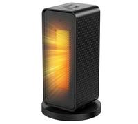 Electric Heater Ninonly Space Heater1200W Energy Efficient Space Silent Portable Ceramic Heaters, Thermostat 6 Modes, Overheat & Tip Over Protection, for Bedroom Black