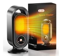 Electric Heater, Portable Heater with Tip-Over and Overheat Protection, 800W / 1200W /1500W 3 Heat Settings, Low Energy Silcent, Electric Fan Heaters for Home, Office, Bedroom (Black)