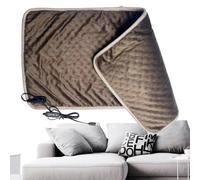 Electric Heating Blanket - Soft Warm Throw, Adjustable Temperature Thermal Cover | Lightweight Energy Efficient Plush Layer for Leg Hand Foot Shoulder Lap Back Bedroom Relaxation Sleep Comfort