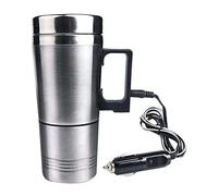 Electric Heating Car Mug - Portable Electric Tea Kettle Cup Heated 300 ml Travel Car Heater, Stainless Steel Boiler Coffee and Thermal Longing, Airtight Waterproof Heating Mug for Travel