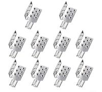 Electric Heating Film Clips and Insulating Mastic Kit - Pure Copper Silver-Plated, for 2.5 mm2 Wires, Horizontal/Vertical Options, Heat-Resistant Sealing Paste(10pcs vertical)