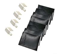 Electric Heating Film Clips and Insulating Mastic Kit - Pure Copper Silver-Plated, for 2.5 mm2 Wires, Horizontal/Vertical Options, Heat-Resistant Sealing Paste(4 clamp and 8 paste)